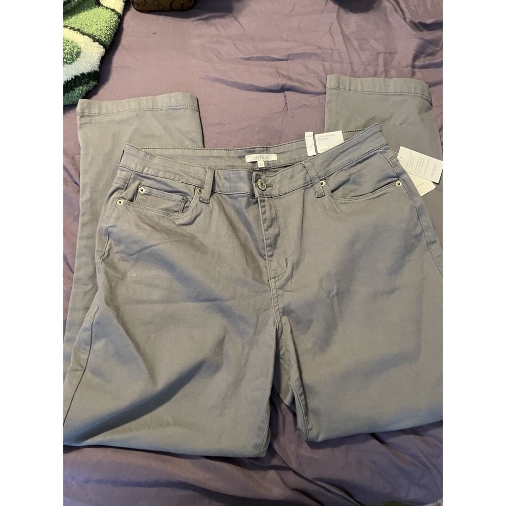 NWT STS Blue Bella Straight Leg 9" Mid Rise Steel Blue Jeans 27 Casual Preppy